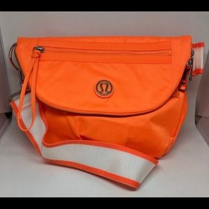 Rare fluorescent orange lululemon festival bag